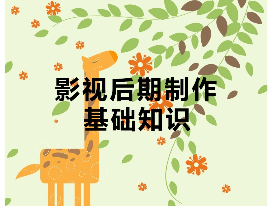 影视后期制作基础知识_第1页