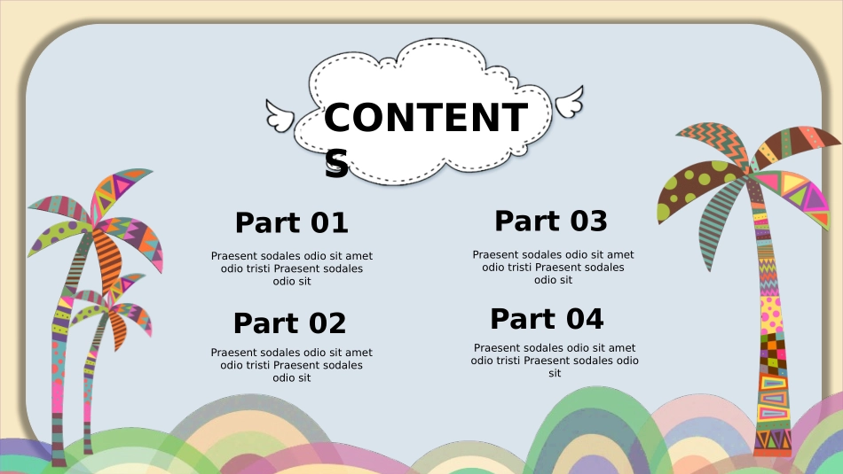 可爱创意卡通风格PPT模板_第2页