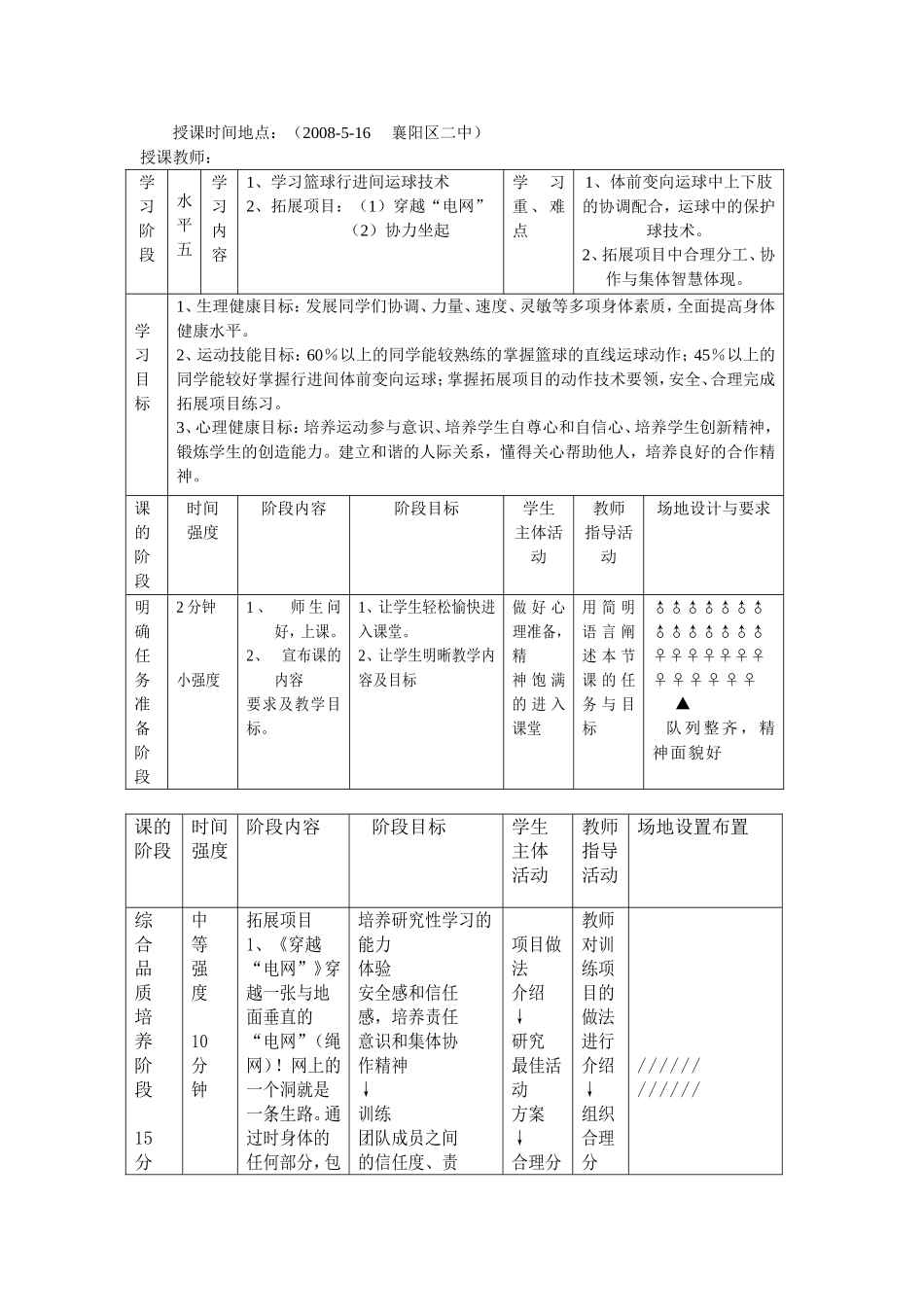 体育优质课教案_第2页