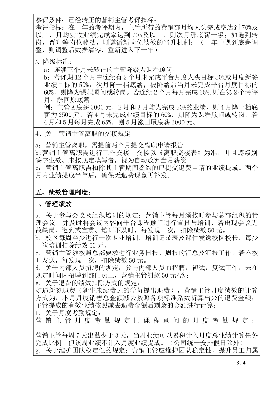 校区营销主管岗位薪酬绩效_第3页