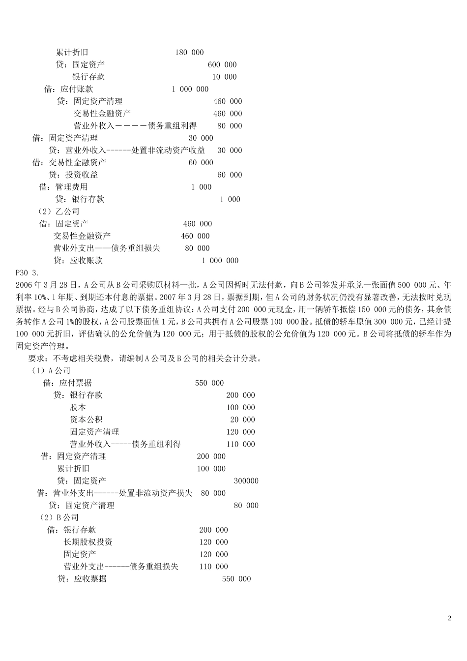高级财务会计复习资料_第2页