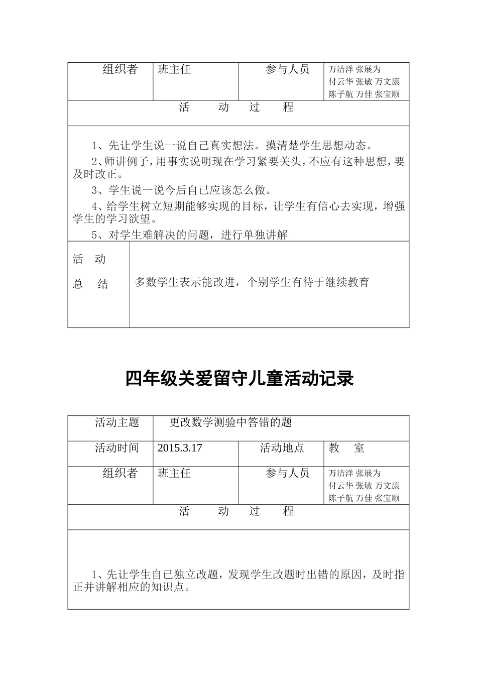 留守学困活动记录)_第2页