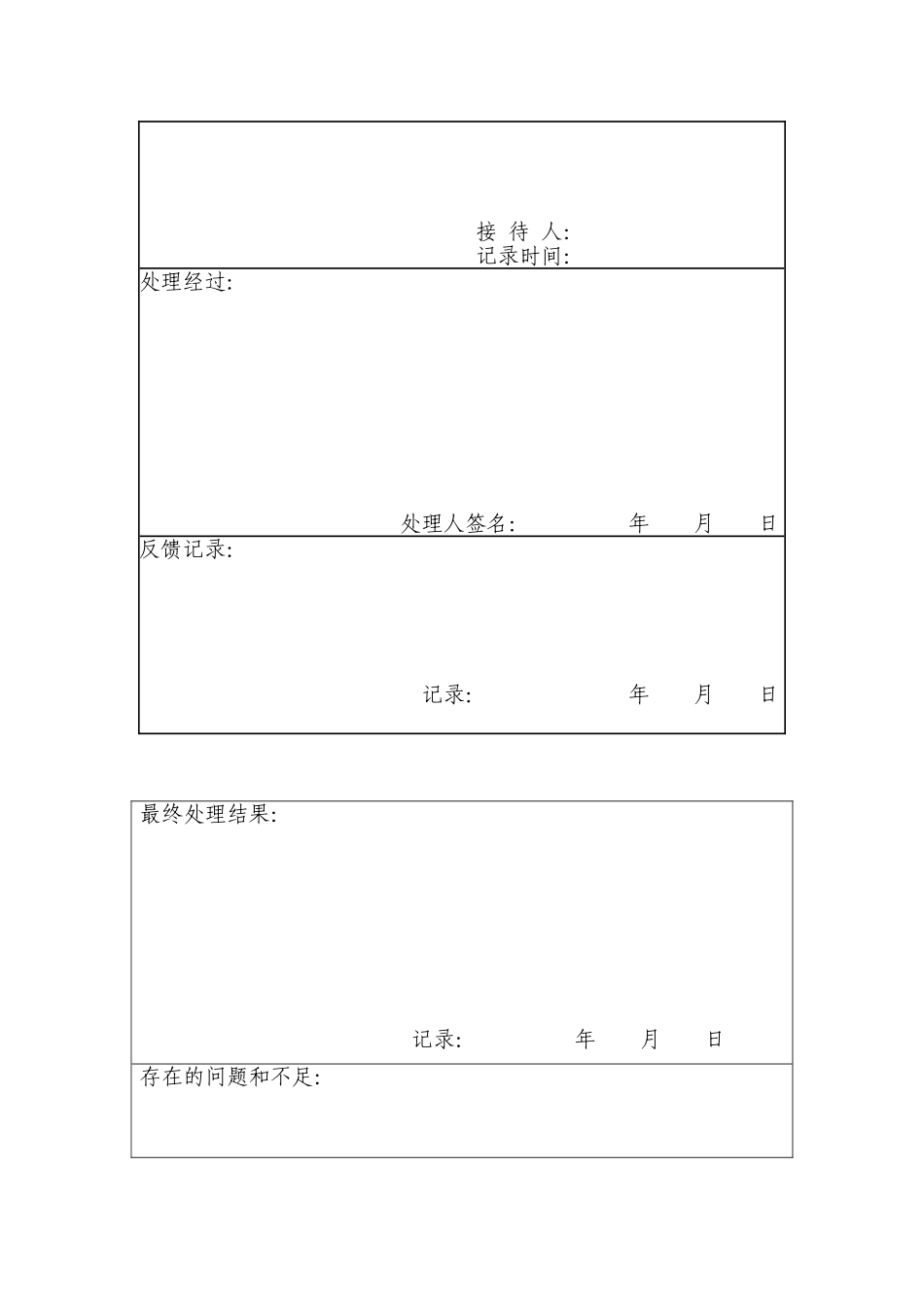 医院投诉登记表1_第3页