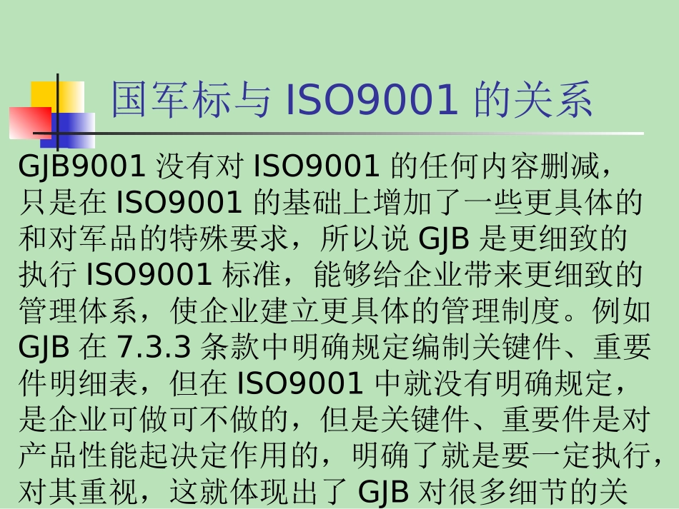 质量体系(GJB、质量手册、程序文件、WI文件)对应关系_第3页