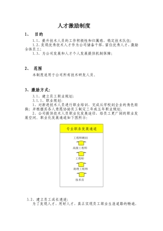 人才激励制度