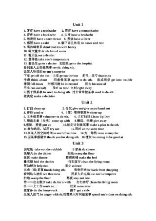 八年级下unit1-5复习资料
