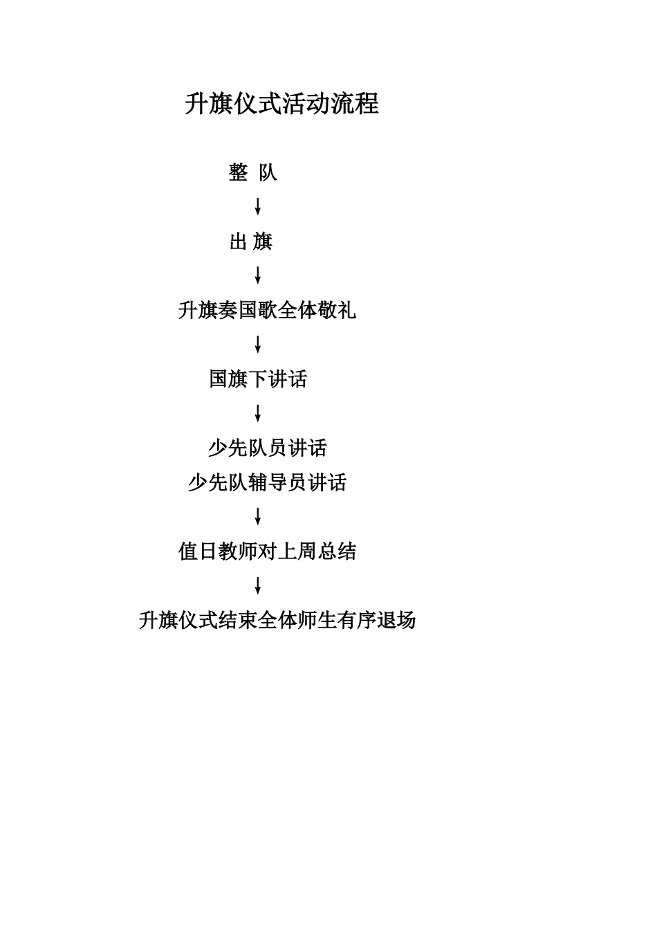 小学升旗仪式活动流程_第1页