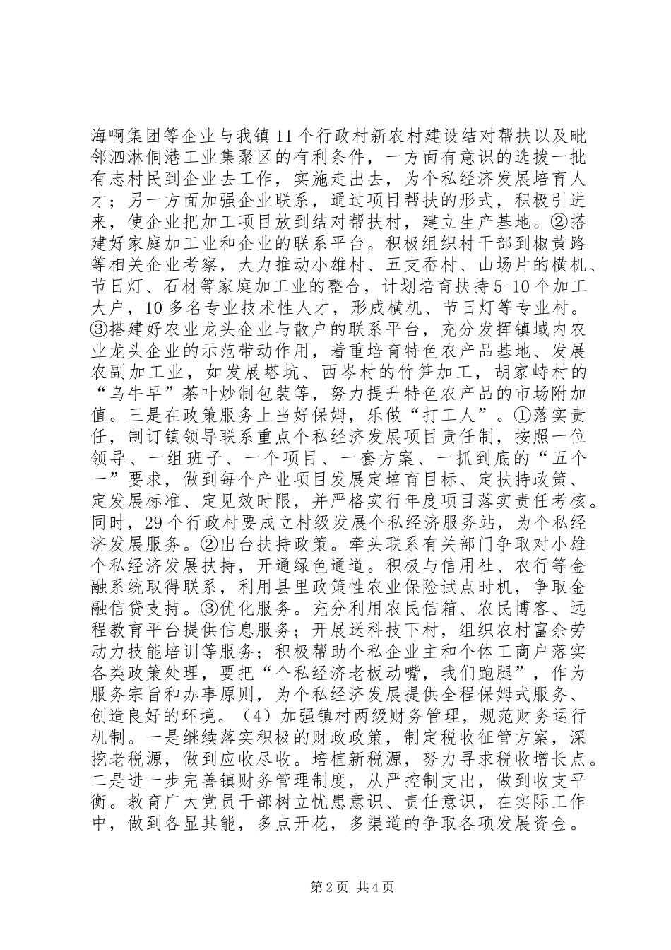 “镇政府计划”政府工作计划 _第2页