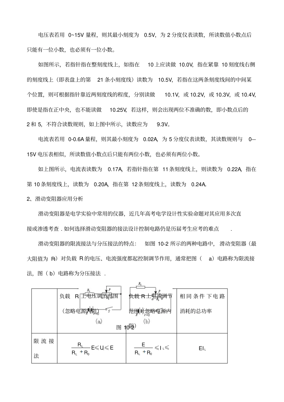 人教版高中物理电学试验要点总结_第2页