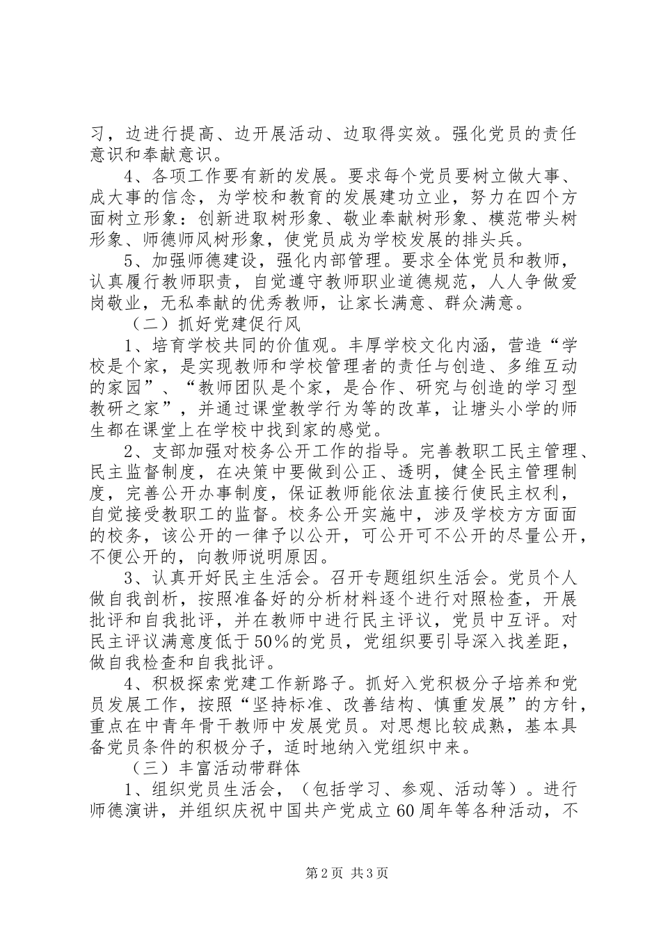 20XX年小学党支部计划_第2页