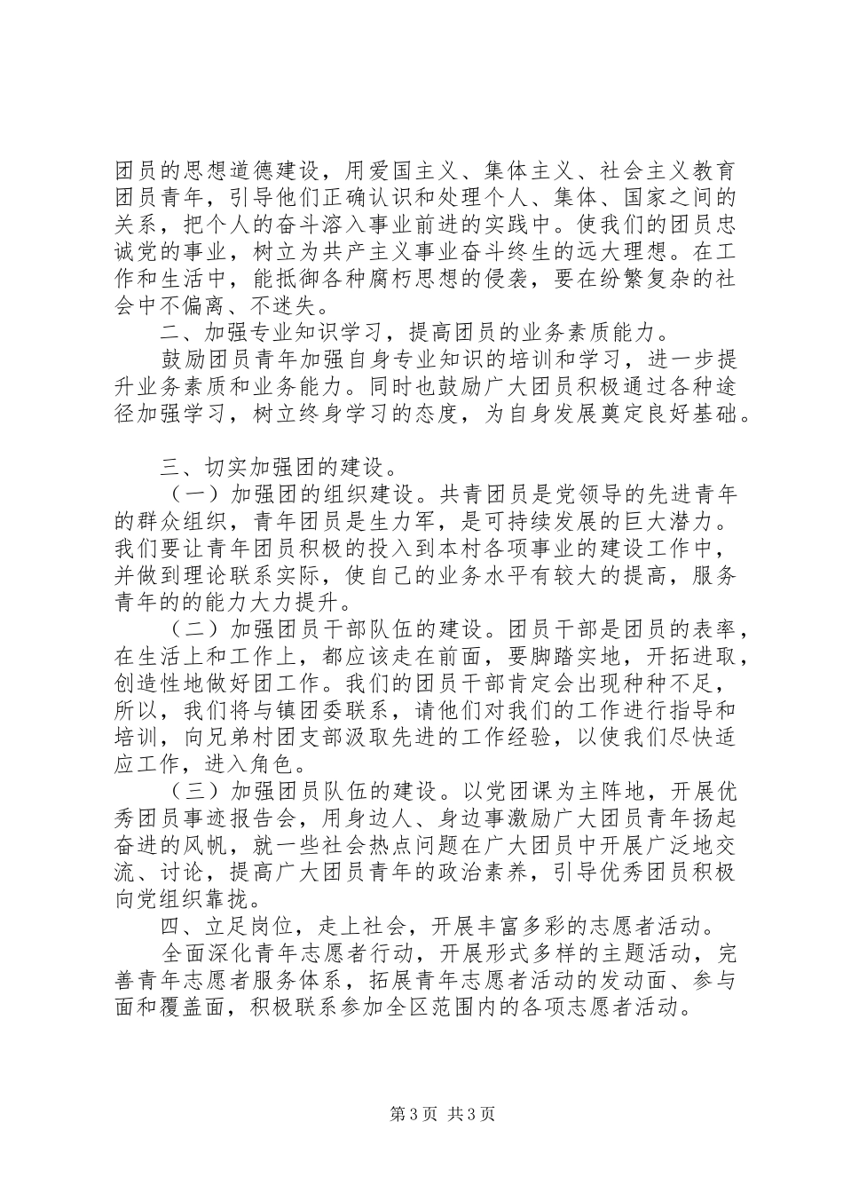 农村团支部工作计划20XX年 (3)_第3页