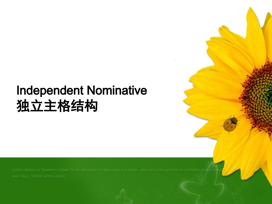 独立主格结构课件_第1页
