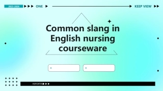 英文中常见俚语护理课件