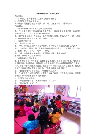 小班健康：有用的鼻子