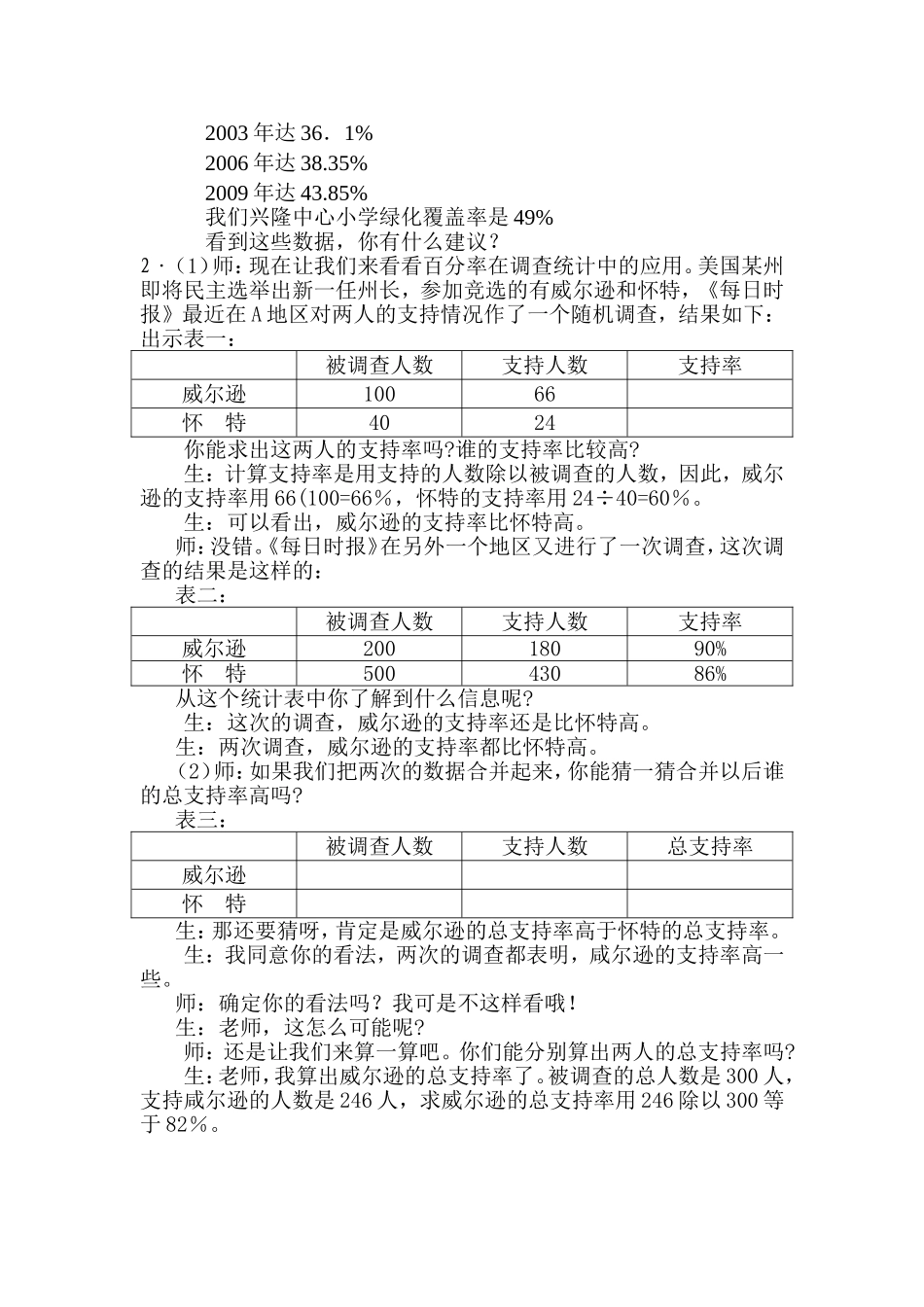 百分率应用题练习1_第2页