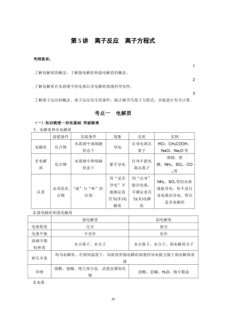第5讲　离子反应　离子方程式
