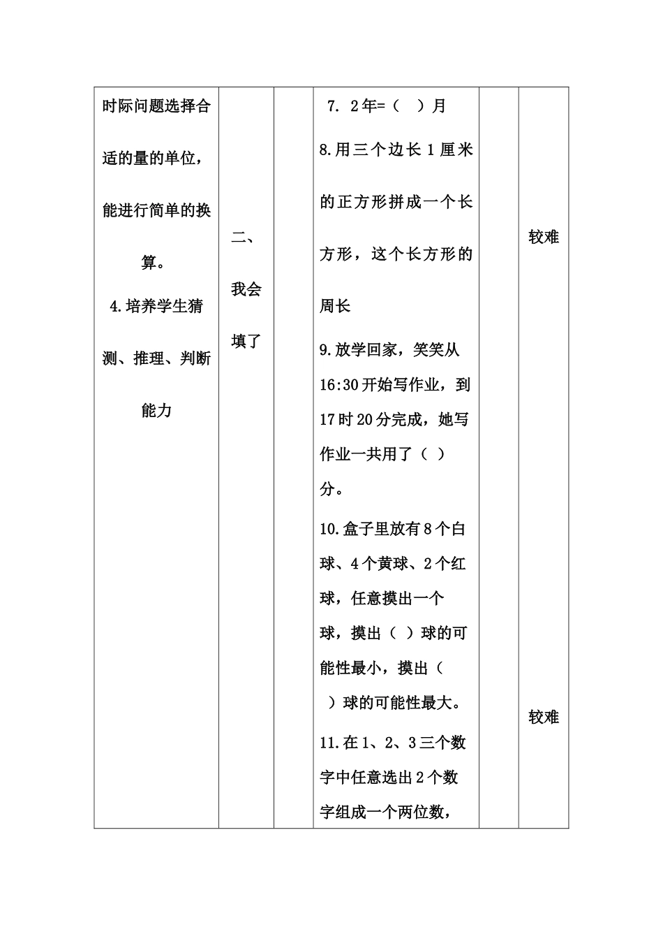 期末测验卷与课标的对照表(1)_第2页