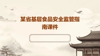 某省基层食品安全监管指南课件