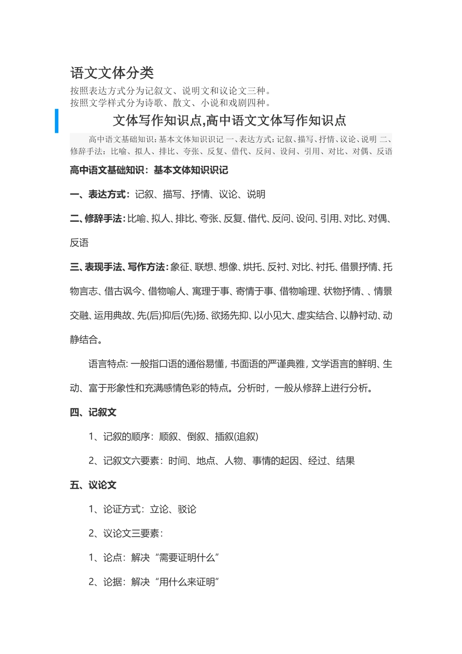 语文文体分类_第1页