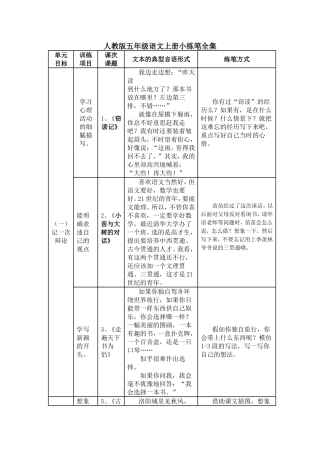 五年级上册小练笔全集