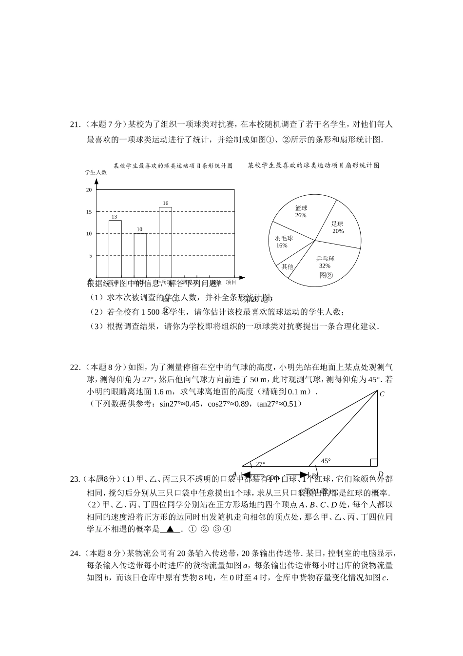 2015年数学模拟试卷（15）_第3页