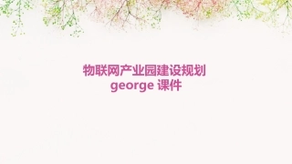 物联网产业园建设规划George课件
