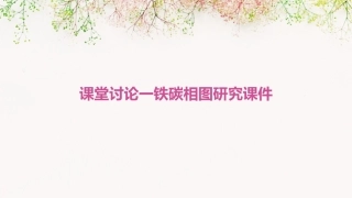 课堂讨论一铁碳相图研究课件