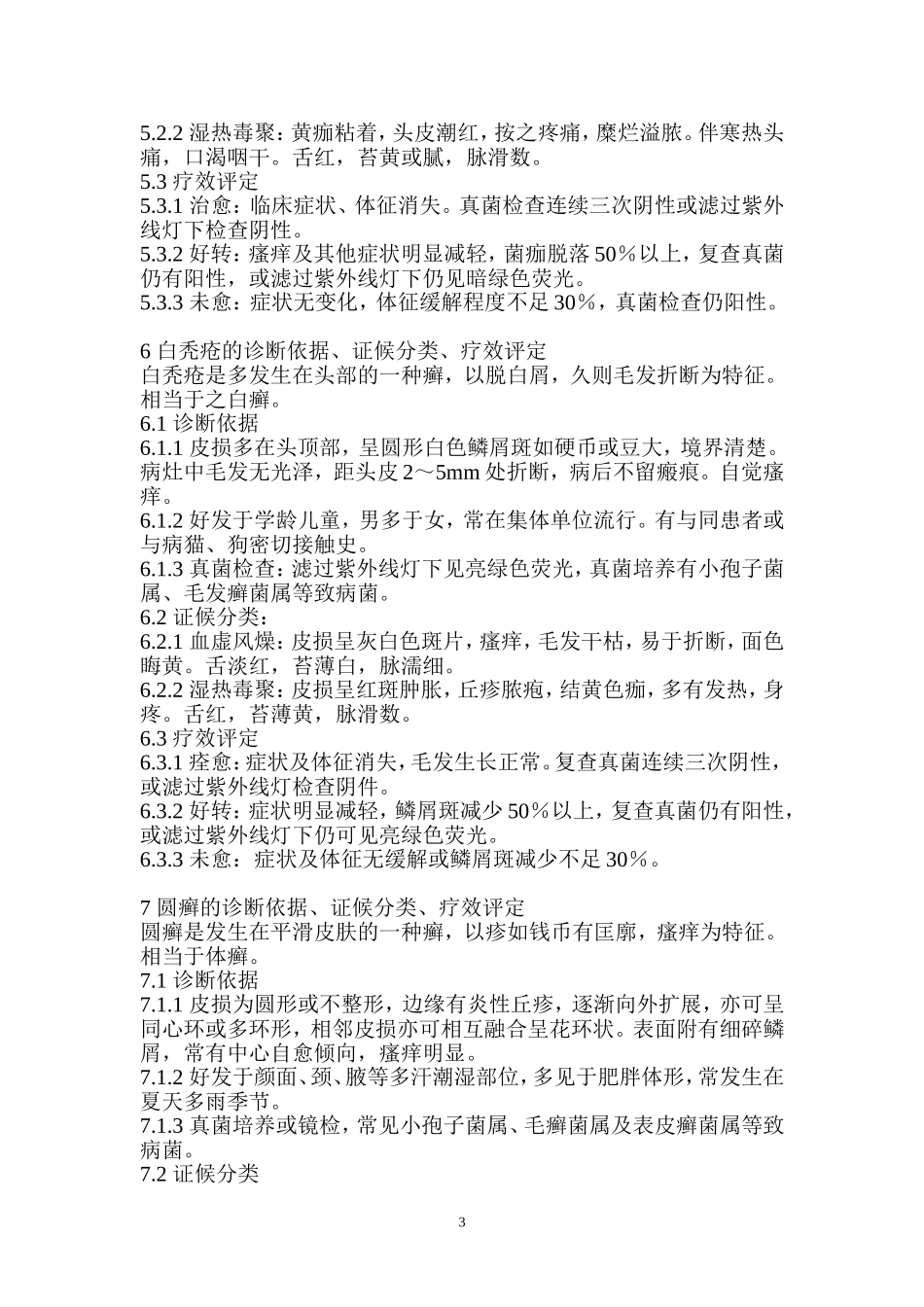 中医病证诊断疗效标准(皮肤科)_第3页