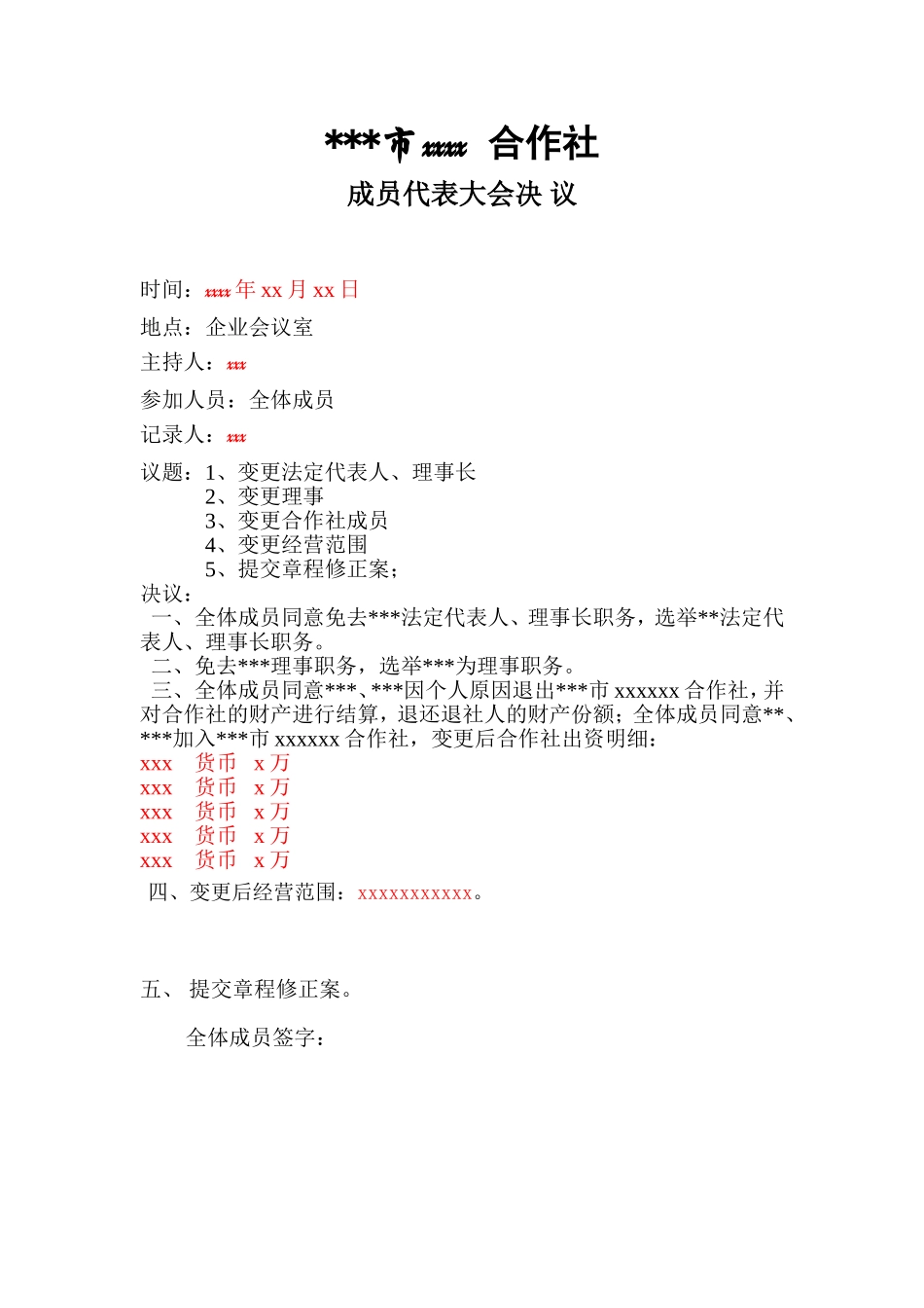农民专业合作社变更_第1页