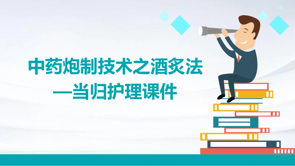 中药炮制技术之酒炙法—当归护理课件_第1页