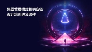 集团管理模式和供应链设计培训讲义课件