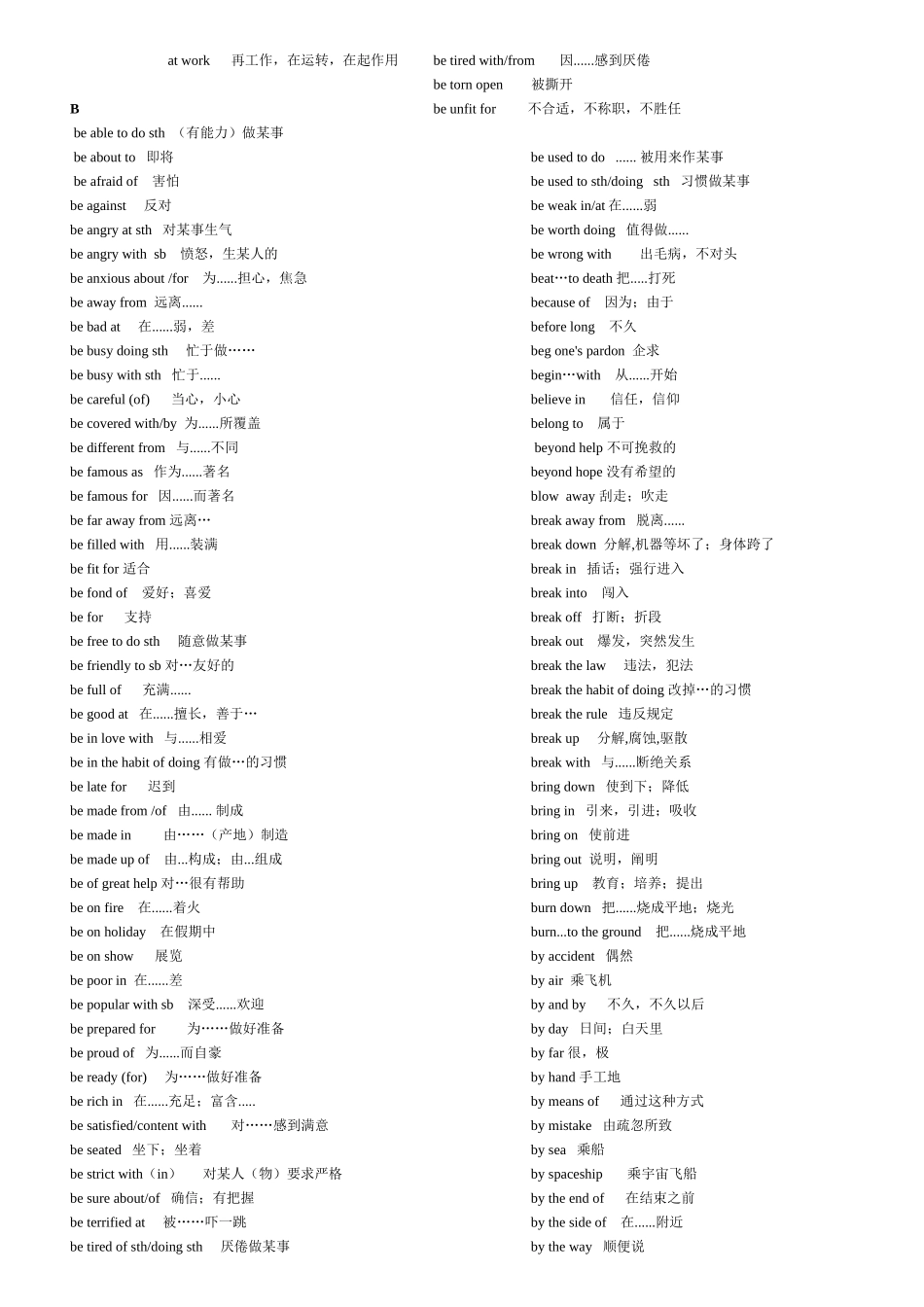高中英语短语大全(整理版)_第2页