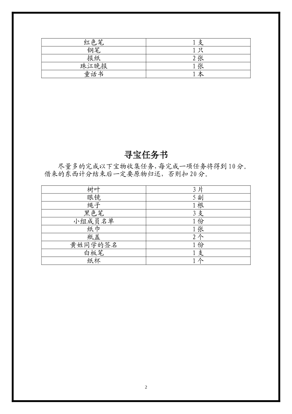 寻宝游戏任务书_第2页