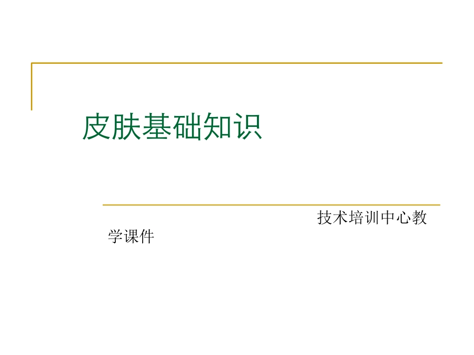 皮肤基础知识_第1页