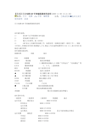 日立HGP说明书