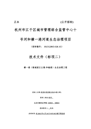 河道治理技术方案