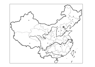 中国行政区划空白图