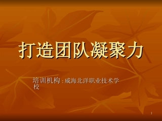 经典实用课件：团队凝聚力培训ppt