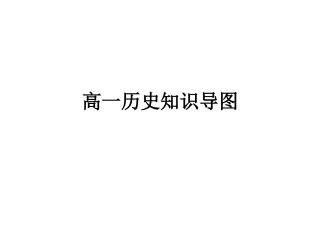 高一历史知识导图
