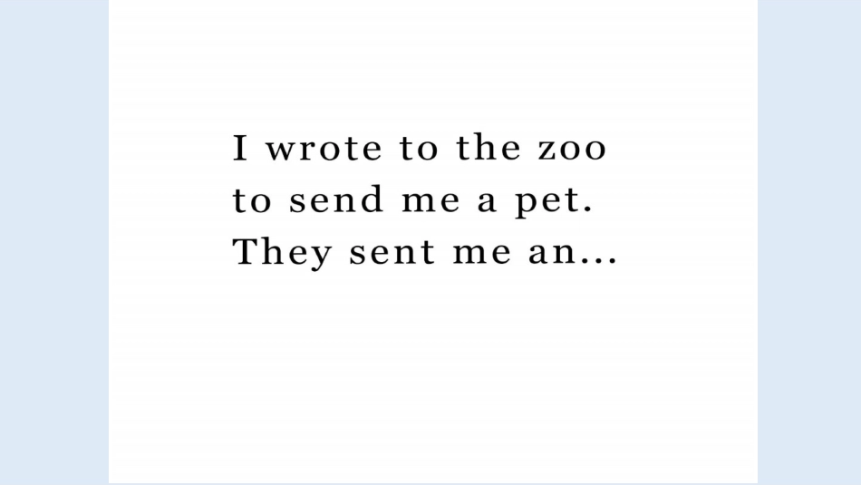 英语绘本故事-Write to the Zoo_第1页