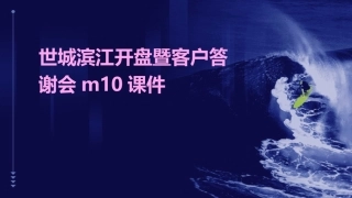 世城滨江开盘暨客户答谢会m10课件