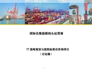 某顶级企业的IT战略规划与作业流程标准化