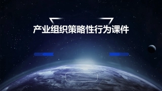 产业组织策略性行为课件