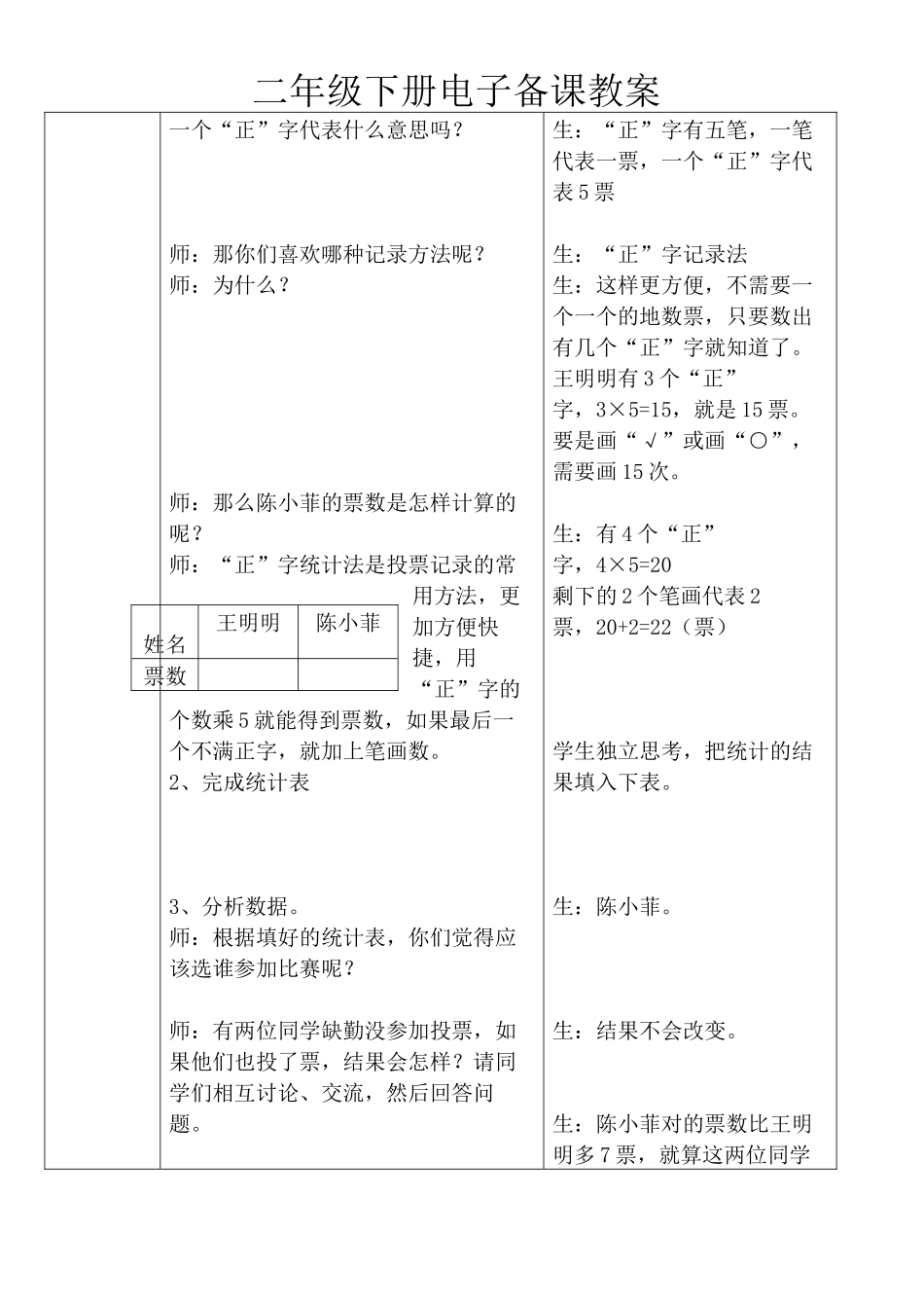 统计表(二)教案_第3页