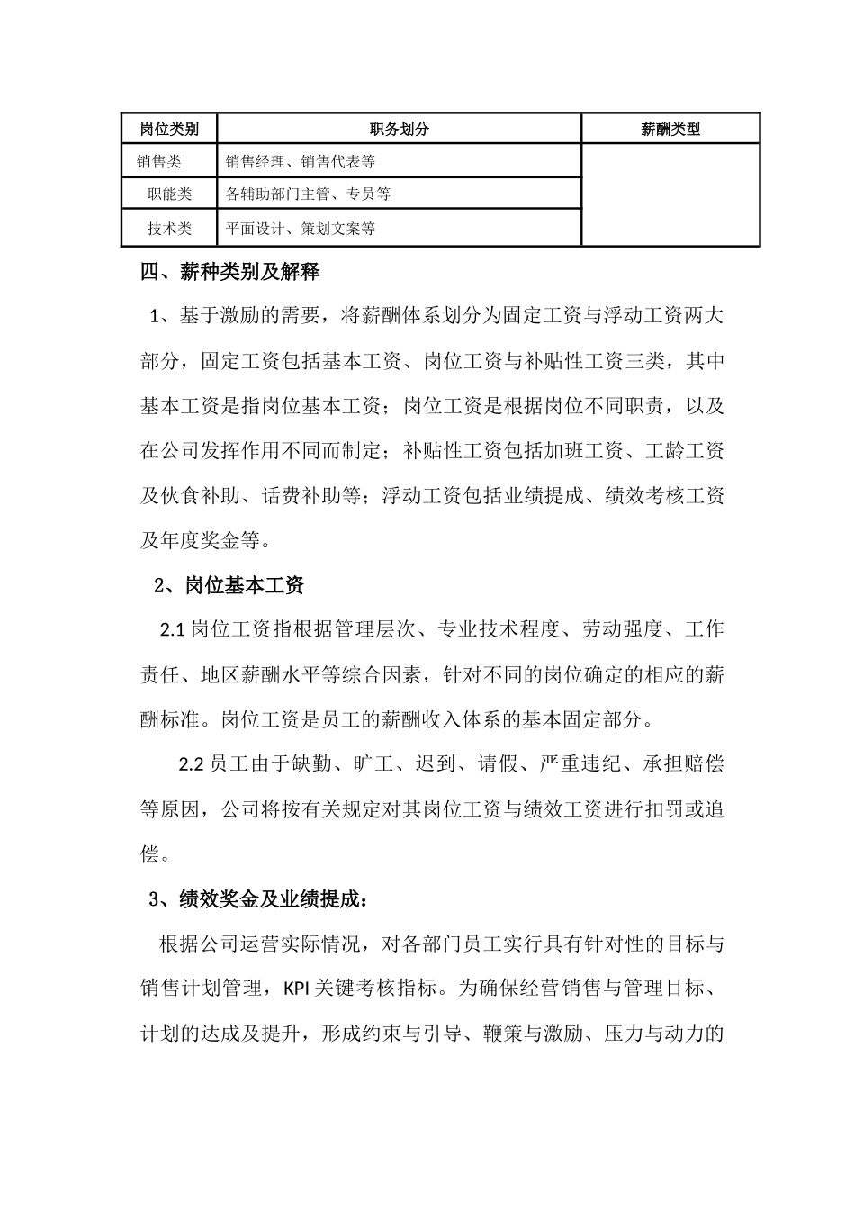 某传媒公司 薪酬方案_第3页