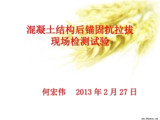 混凝土结构后锚固抗拉拔现场检测  教程