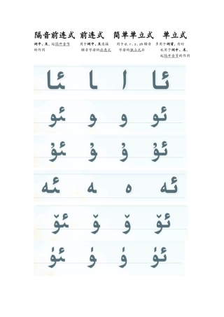 维语字母自我总结