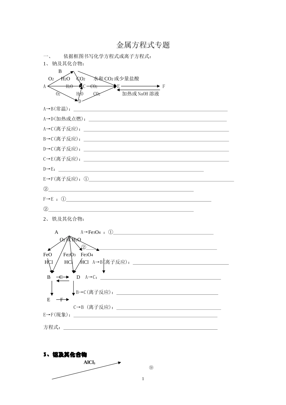 金属复习模拟题[来源：学优高考网304128]_第1页