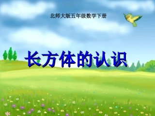 北师大版数学五年级下册《长方体的认识》PPT课件[1]1