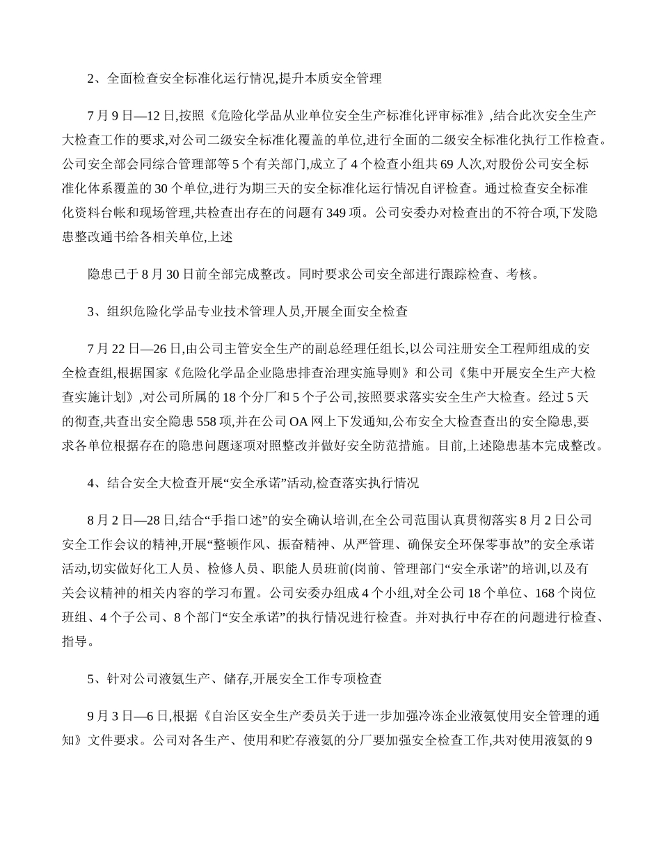 公司安全生产大检查工作总结材料(精)_第3页